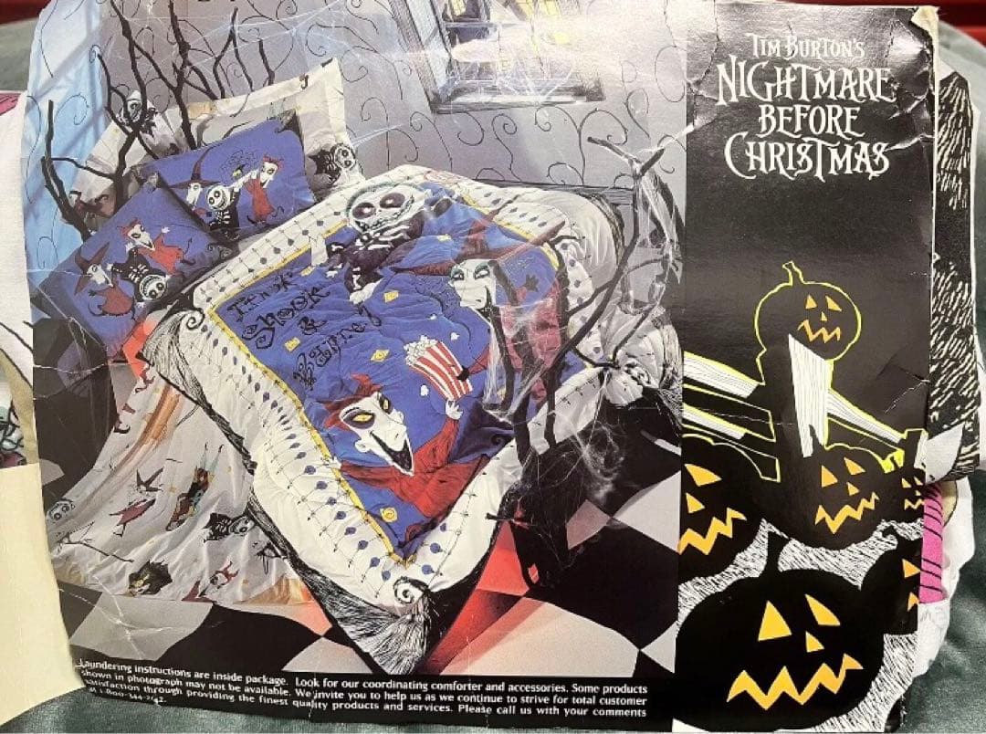 未使用美品 33年前 ナイトメアビフォアクリスマス 掛け布団 ふとん