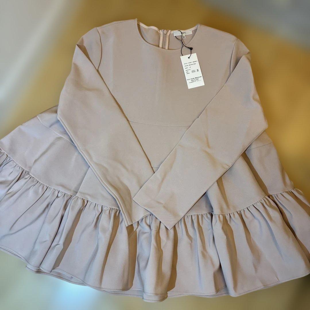 yori フリル付き長袖トップス 38 ピンク