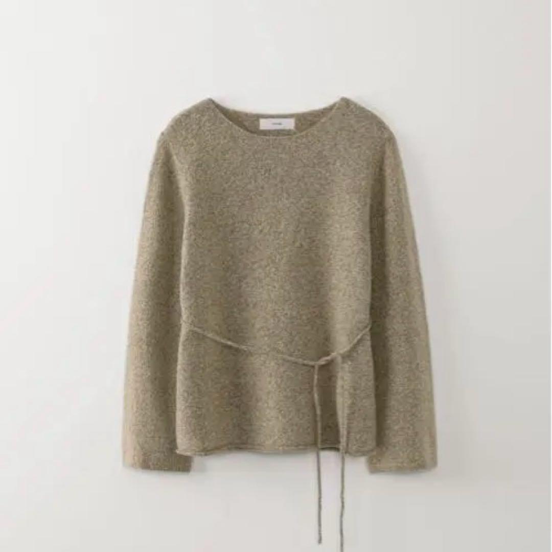 トップス OHOTORO Two Tone Belted Knit