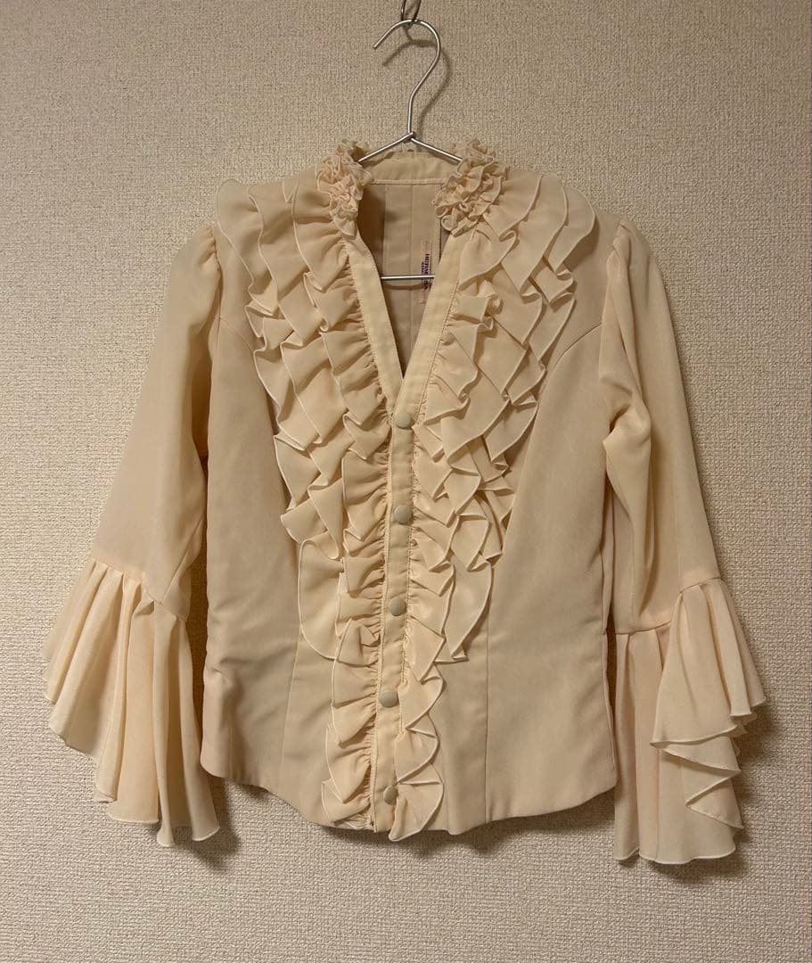 フラメンコ ブラウス HERMOSA エルモサ 美品 フラメンコ衣装】レッド HERMOSA IBERIA エルモサイベリア 上下