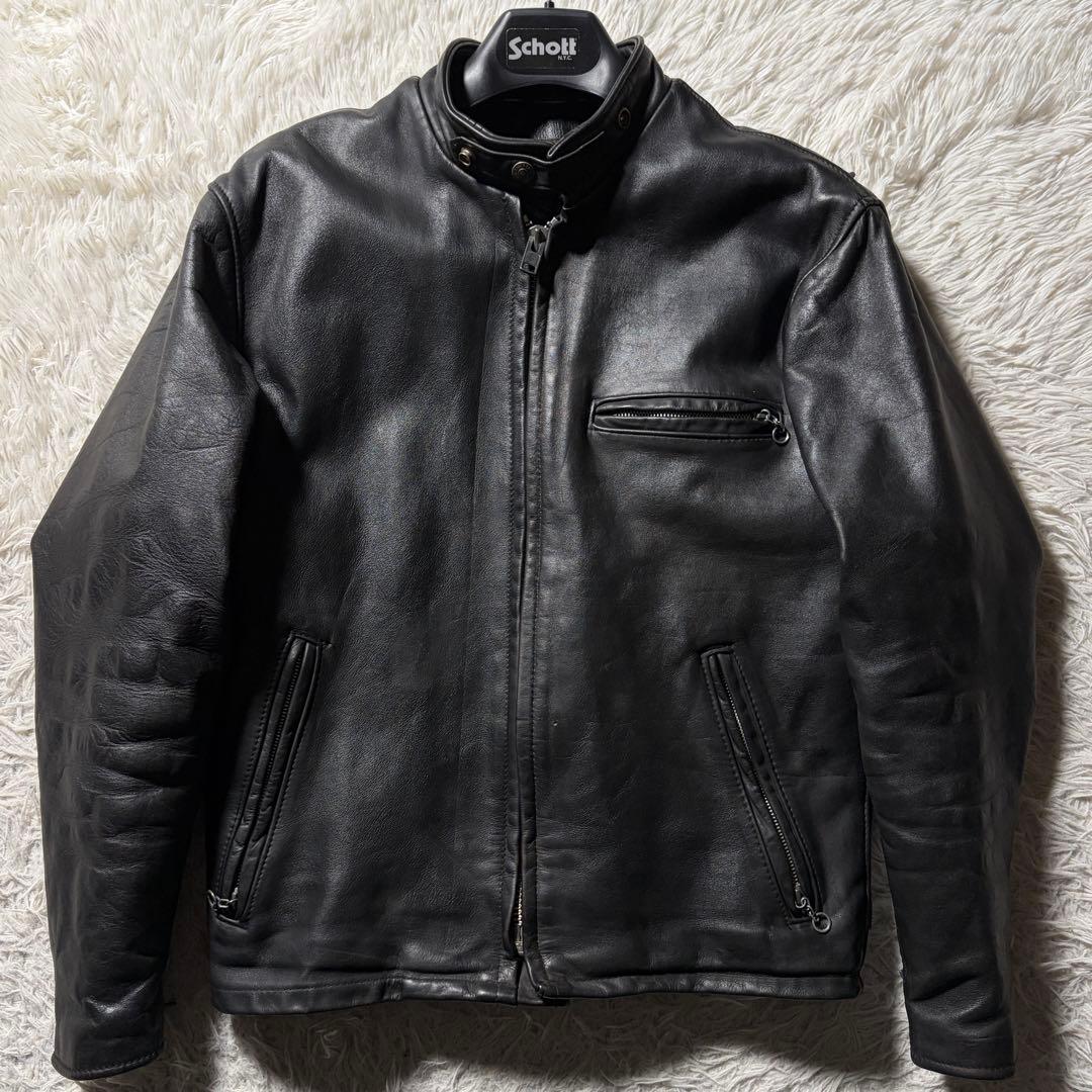 【米国製】schott ライダースジャケット 641 本革　ブラック 38 楽天市場】Schott ショット シングル ライダースジャケット 641XX