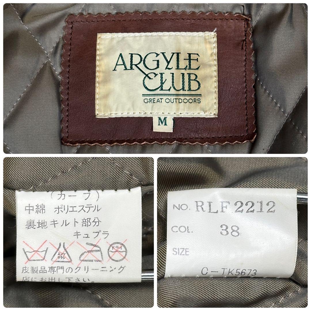 ARGYLE CLUB 80s ビンテージ レザー ジャケット アーガイルクラブ