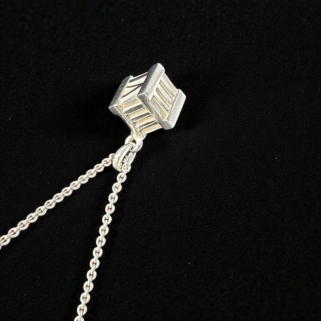 美品☆箱付き】ティファニー ネックレス アトラスキューブ シルバー