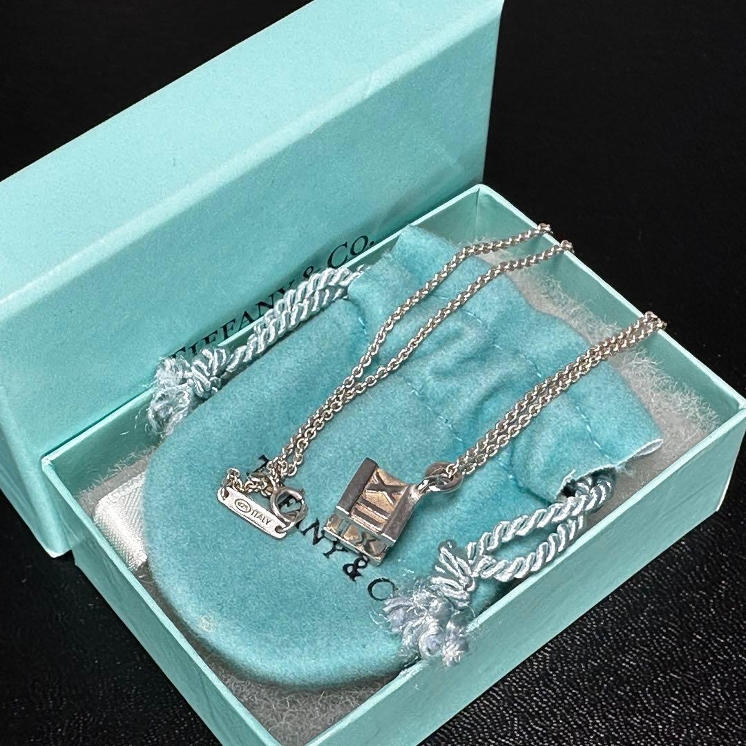 美品☆箱付き】ティファニー ネックレス アトラスキューブ シルバー