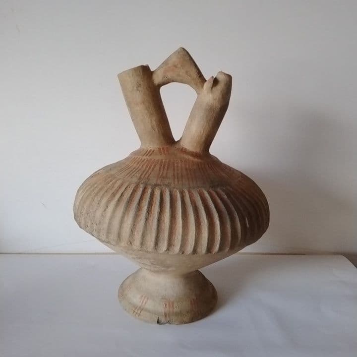 彩色陶器　テラコッタ 二口水差し　アンティーク 156952238.jpg?cmsp_timestamp=