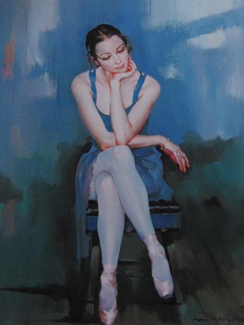 村山直儀、オクサーナの休息、希少な画集より、新品高級額、額装付