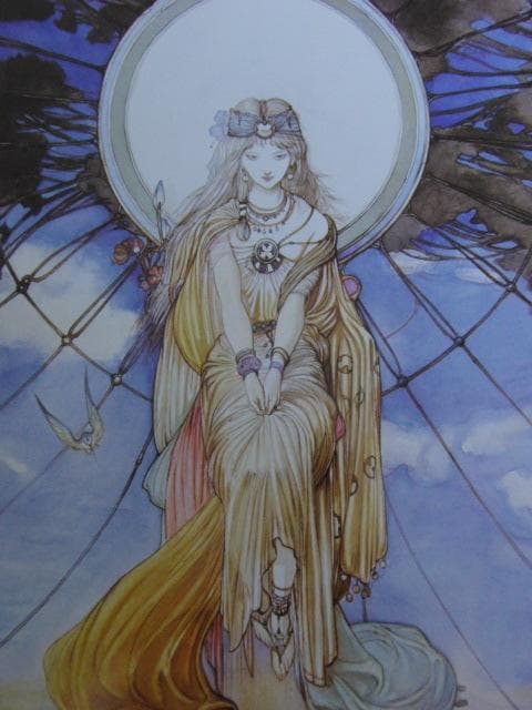 天野喜孝、【白虹】、希少な大判額装用画集より、新品額装付、状態良好