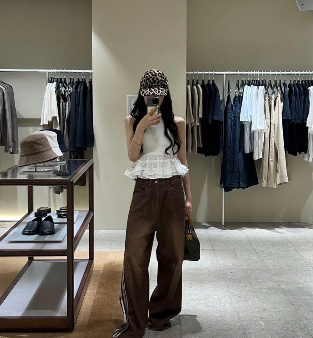 THE TOE ブラウンデニムパンツ Sサイズ