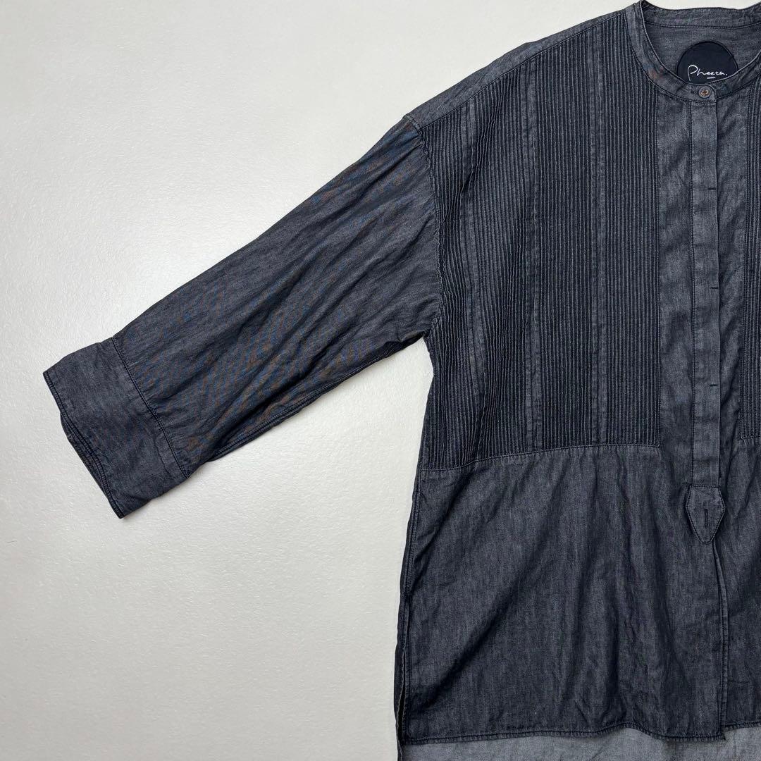 フィータ Trinity ブラックデニムシャツ ピンタック ブザム トリニティ