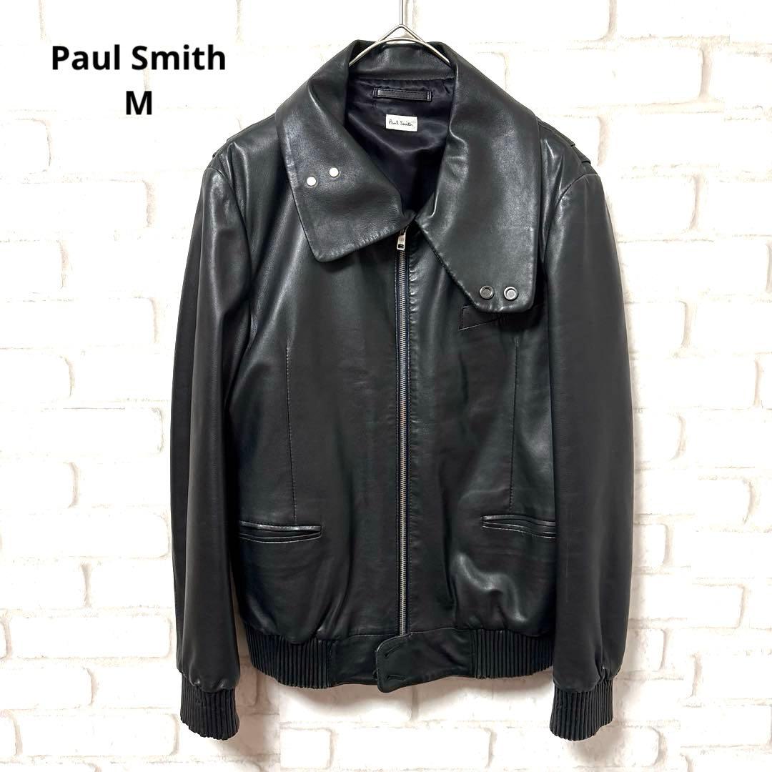 Paul Smith ラムレザージャケット　ririジップ　ハイネック アウター Paul Smith - Paul Smith レザージャケットの通販 by taka's shop