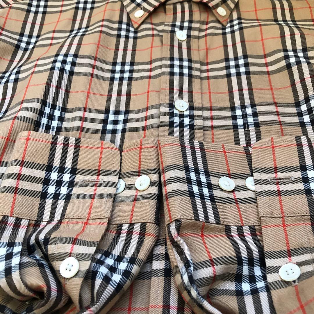 BURBERRY バーバリー ロンドンノバチェック 長袖シャツ Lサイズ メンズ