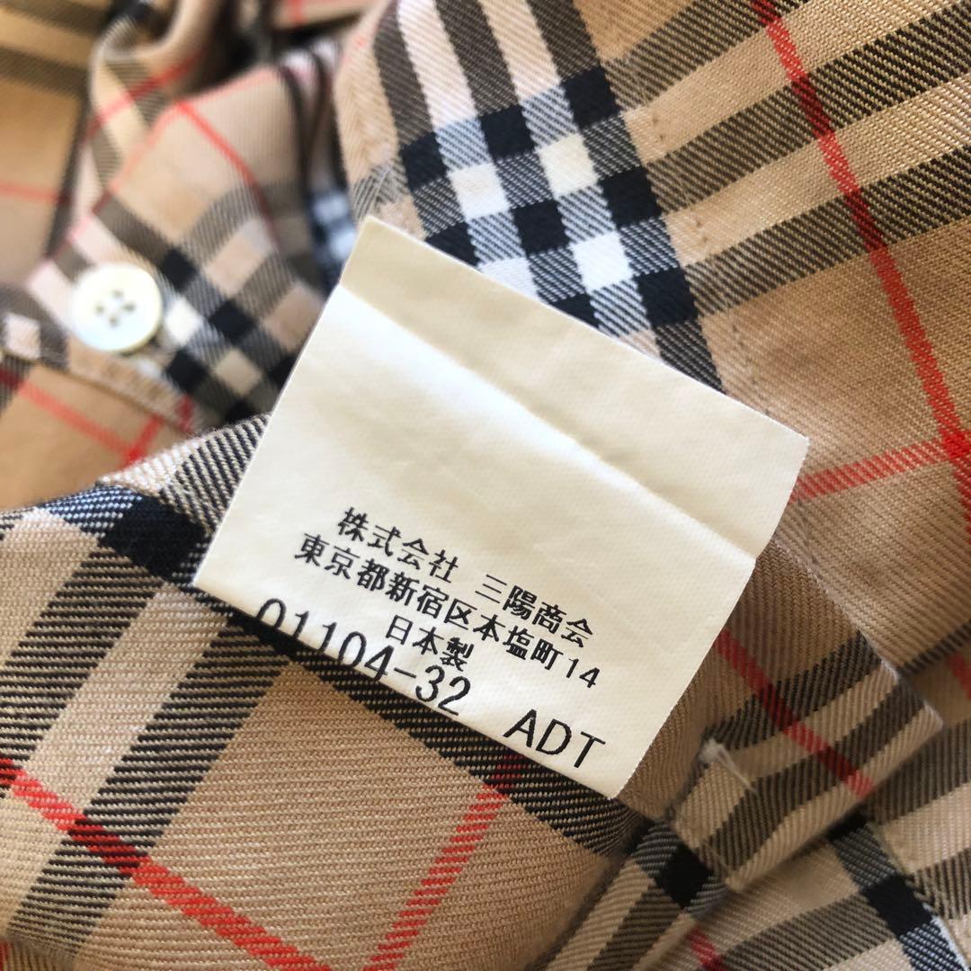 BURBERRY バーバリー ロンドンノバチェック 長袖シャツ Lサイズ メンズ