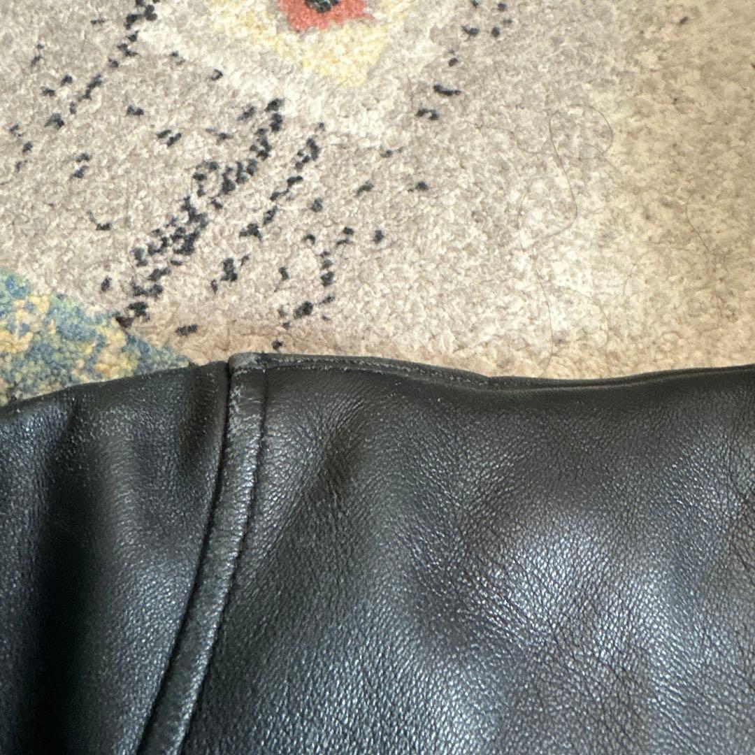 old gap レザー フーディ パーカー ラムレザー y2k FUJIくん着用