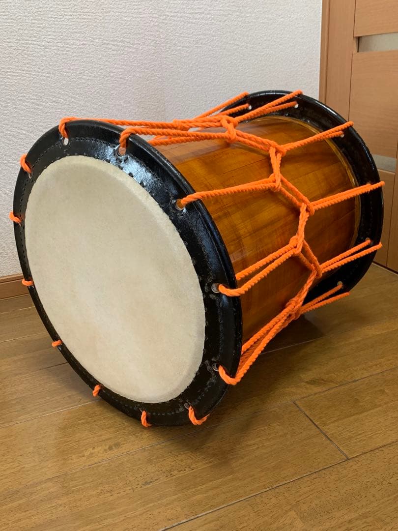 桶胴太鼓　和太鼓　W48cm 約5.6キロ　担ぎ桶太鼓　現状品