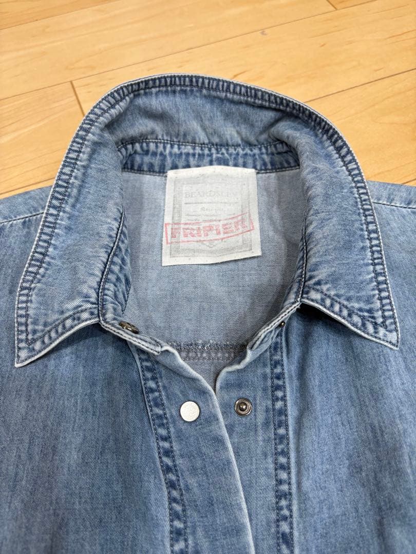 ハーレー純正 美品BEARDSLEYビアズリーFRIPIER ライトデニム