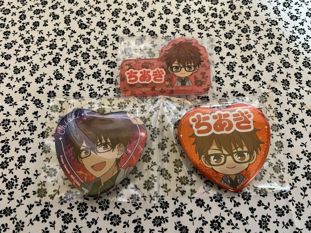 あんスタ 一番くじ 守沢千秋 ハート缶バッジ、アクリルクリップ - メルカリ