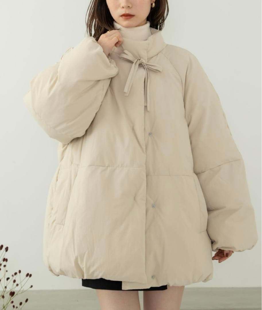 中綿リボンミドルコート/hinari - メルカリ