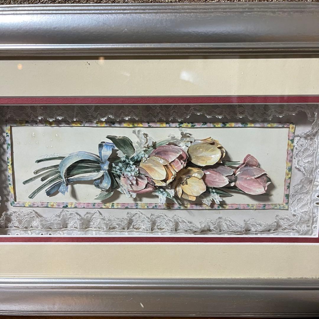 シャドーボックス 立体花束 額装 チューリップ 3Dアート - メルカリ