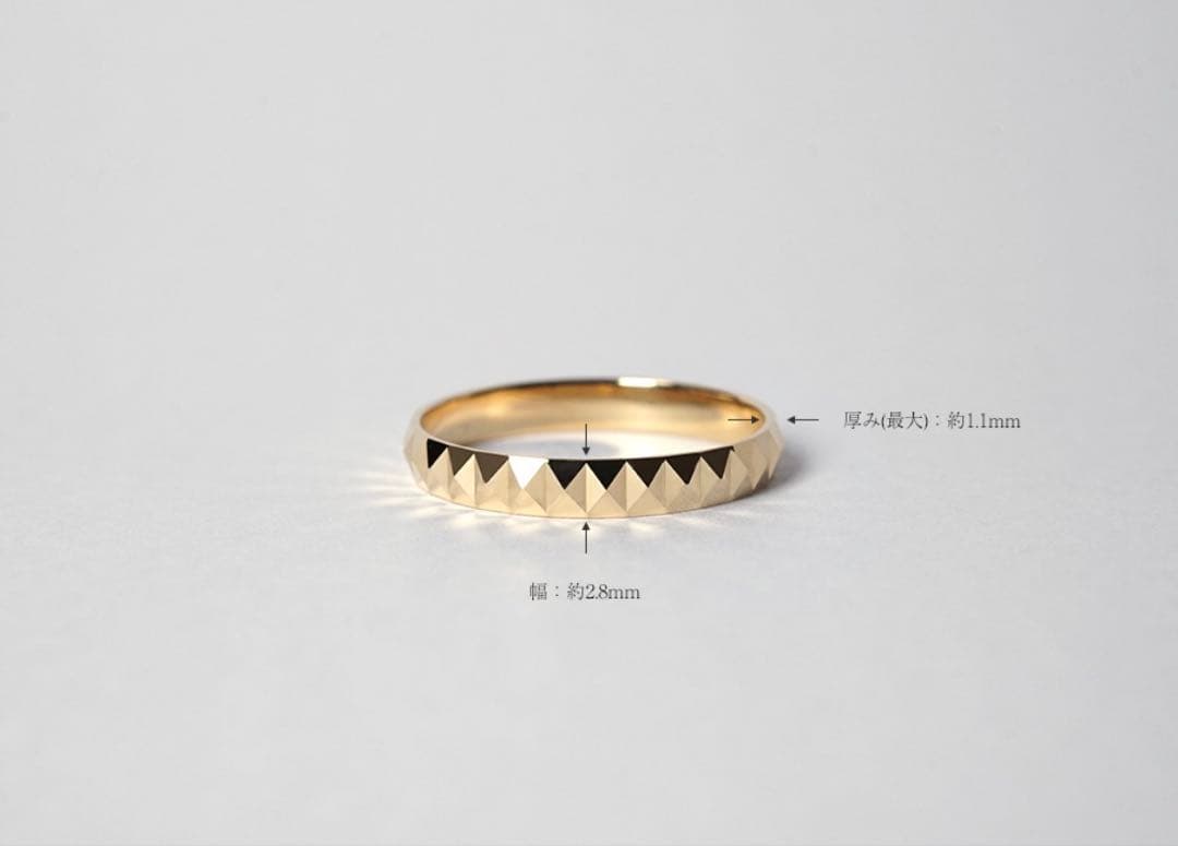 保証書付き RAPA 18k スタッズ リング - メルカリ