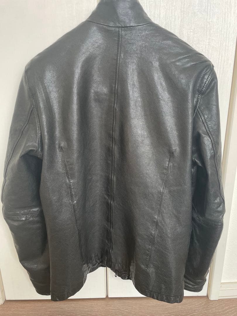 nano・universe シングルライダースジャケット 山羊革 ゴートスキン