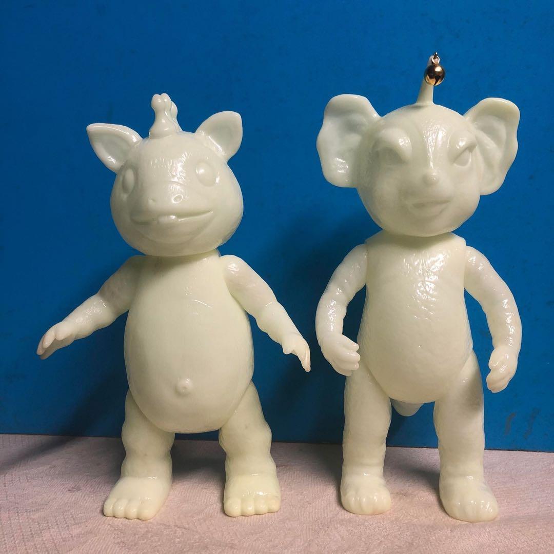 イヌクマ製★スタンダード★ブースカ＆チャメゴン【蓄光】2体セット★未塗装新品