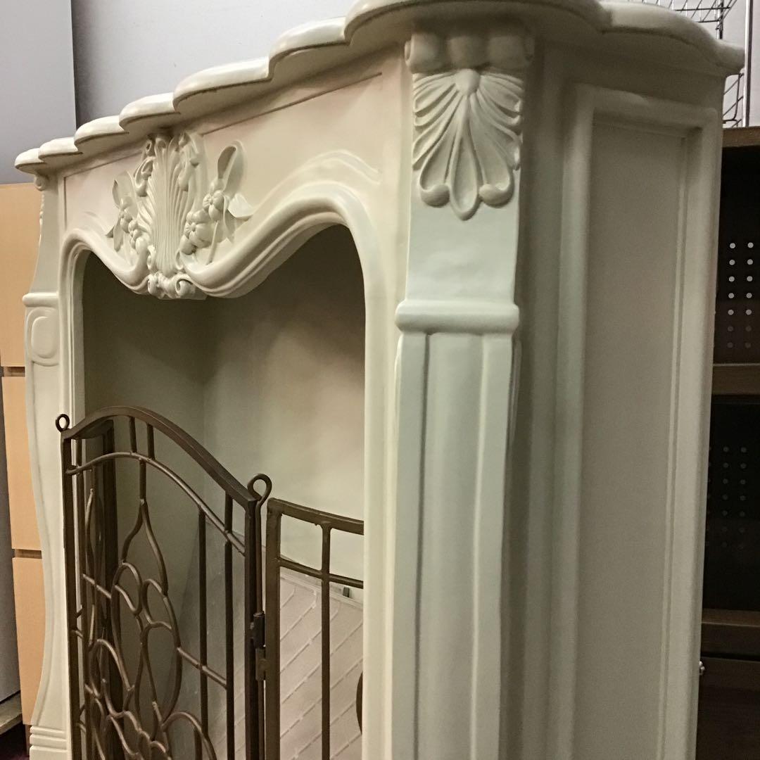 マントルピース アンティーク シャビーシック フレンチ ロココ調