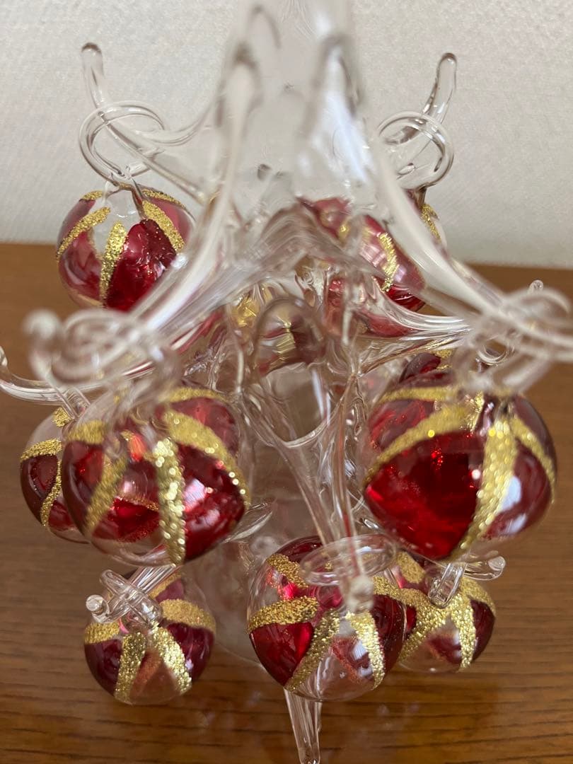 箱根ガラスの森美術館 ガラス クリスマスツリー金と赤 - メルカリ