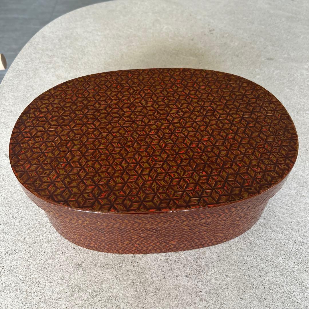 藍胎漆器　伝統工芸品　久留米　らんたい漆器　鎌倉彫茶櫃　2点おまとめ