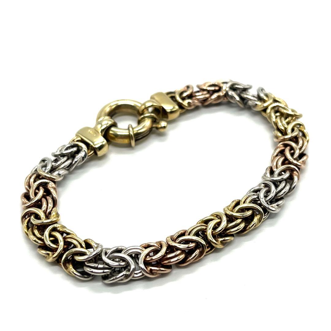 フォロー割専用 イタリア製 ビザンチンリンクチェーンブレスレット シルバー925
