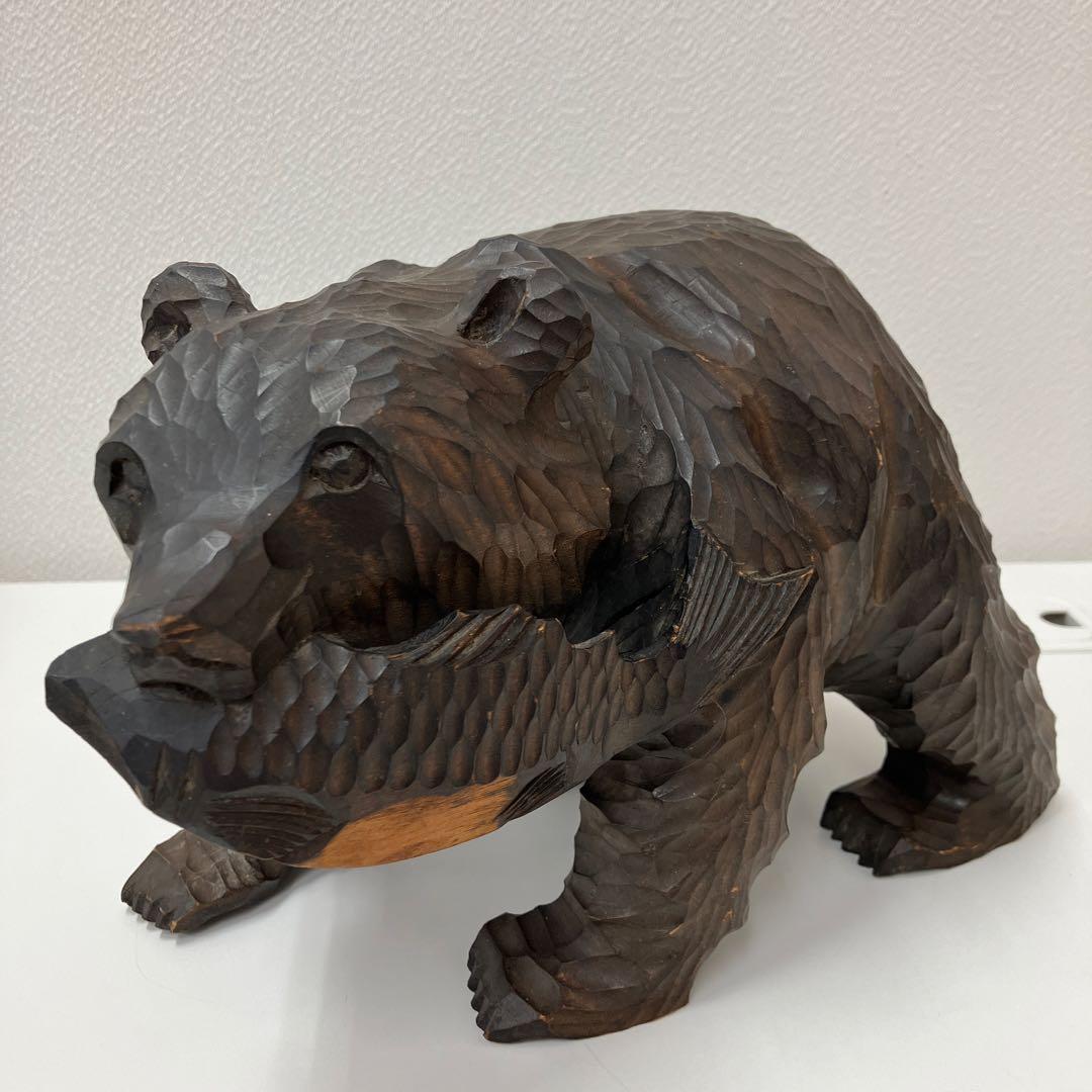 木彫り 熊 北海道アイヌ 伝統工芸品 - メルカリ