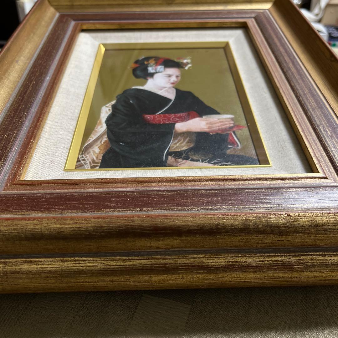 ⭕️油絵 二科会 会員 松井敏郎 画題 [御点前] SM パリ賞受賞 油彩