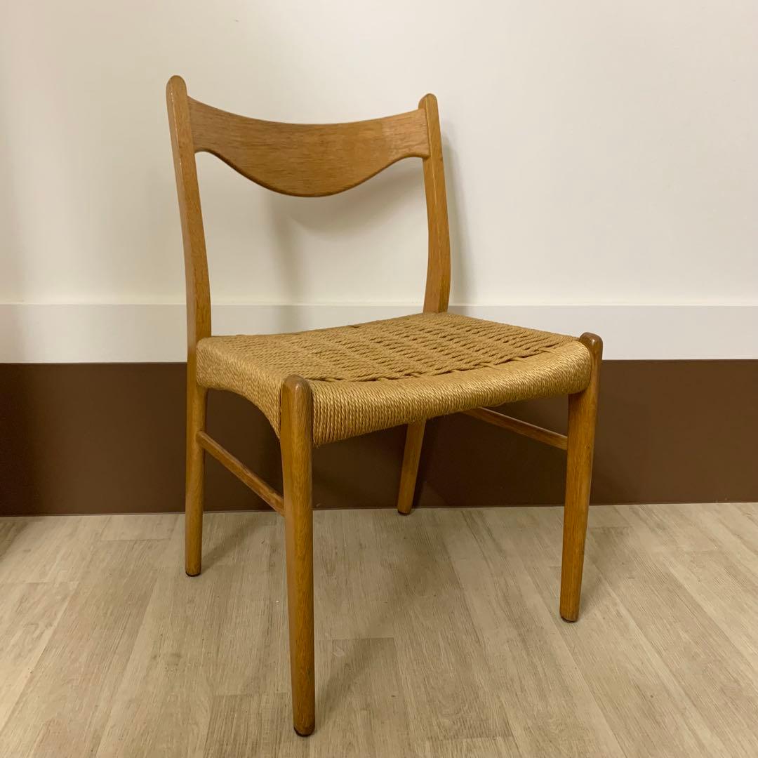 60年代 ヴィンテージ GS61 ペーパーコード ダイニングチェア デンマーク