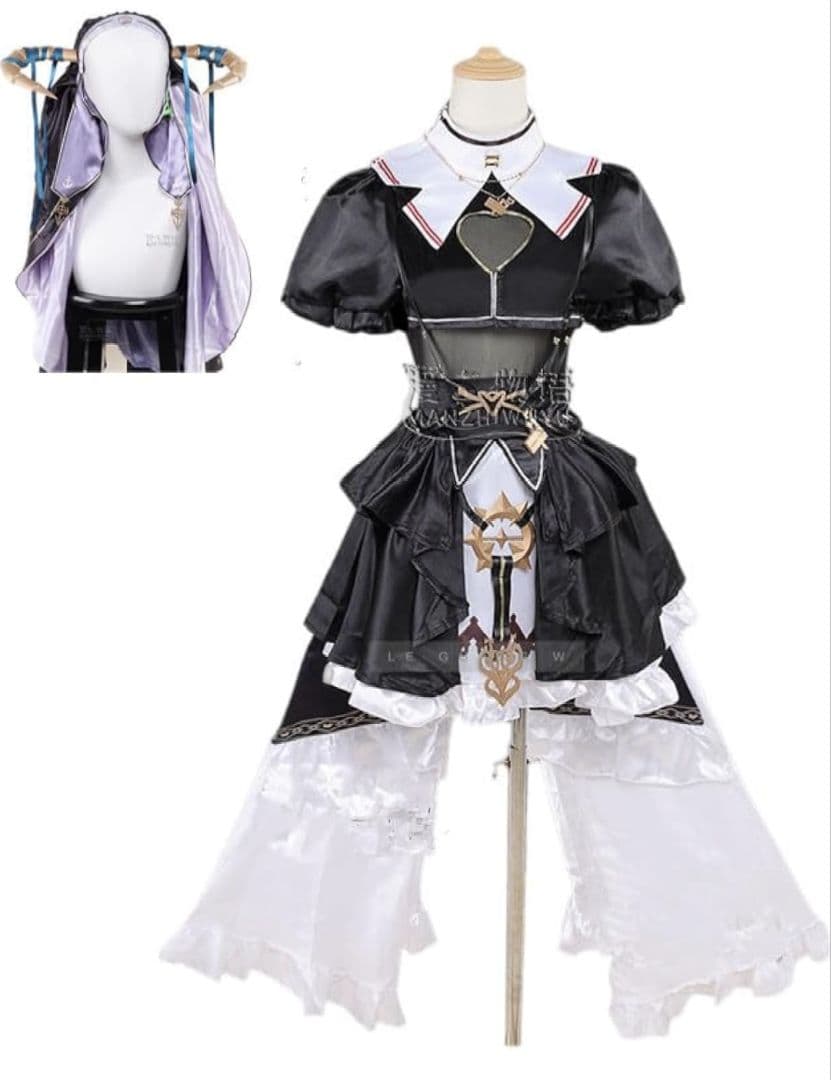 週末値引き　ホロライブ　宝鐘マリン　ソロライブ衣装　　女性L　ウィッグ込