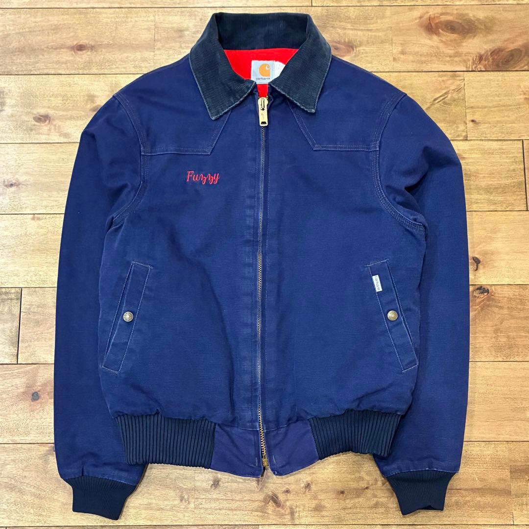 80s USA製 Carhartt サンタフェジャケットJQ162 Navy M