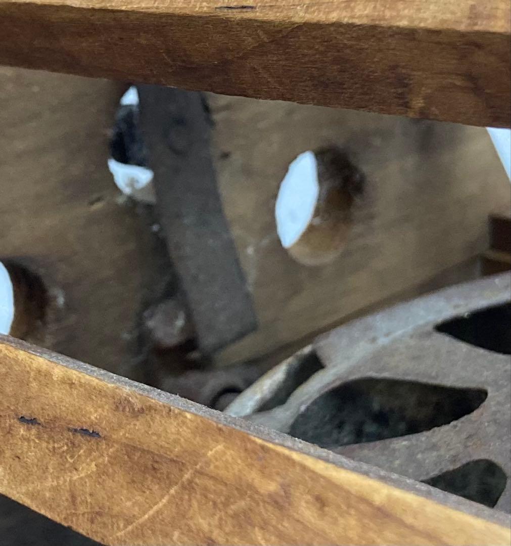 B315s 六角形回転安全炬燵 大正昭和レトロ アンティック 中金具は鉄製