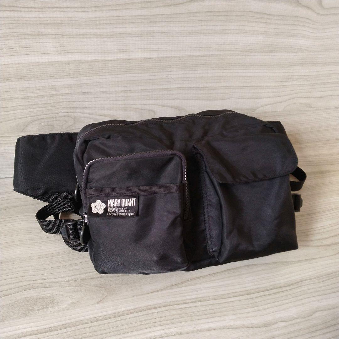 MARYQUANT マリークワント 3way ナイロンボディバッグ リュック 黒