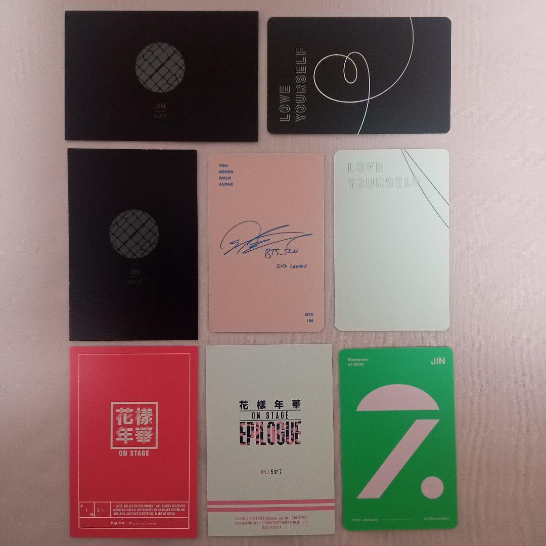 BTS JIN ジン 公式 トレカ ミニフォト 8枚セット - メルカリ