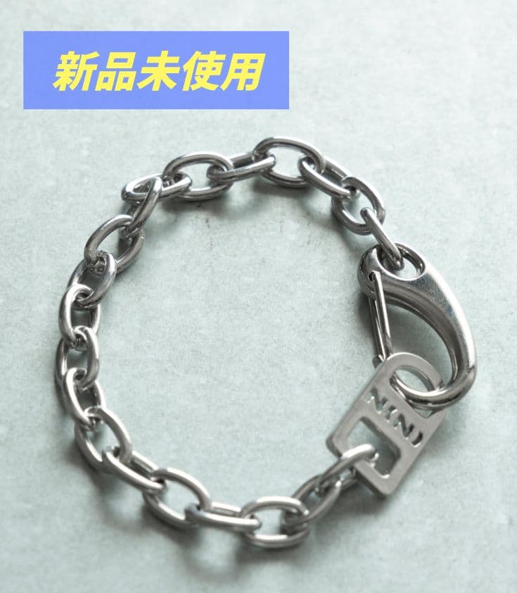 ナンバーナイン ロゴプレートチェーンブレスレット