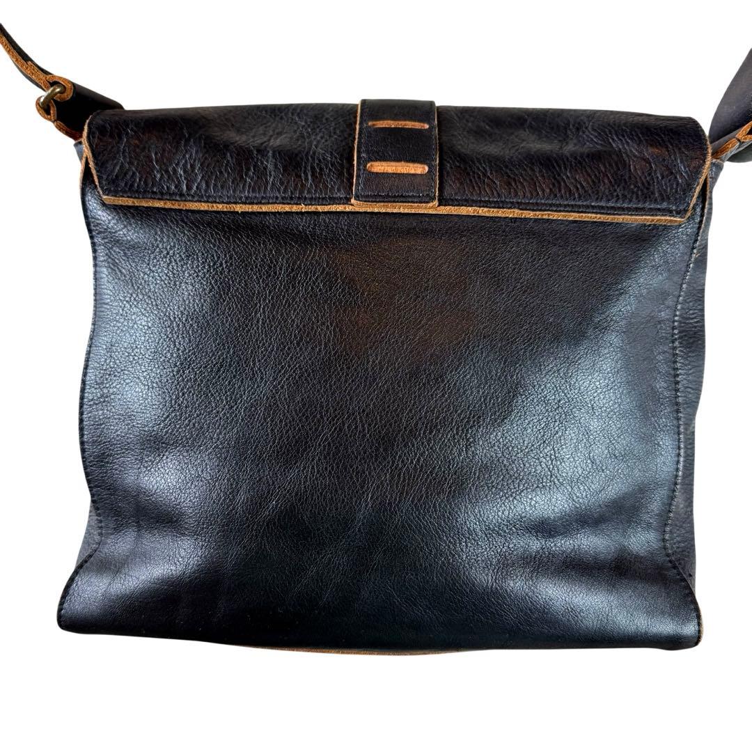 6/10限定価格】Y's ワイズ ショルダーバッグ メッセンジャー レザー 黒