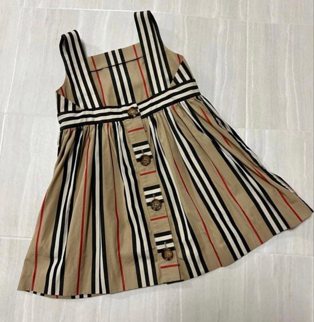 バーバリー アイコンストライプのワンピース 2Y