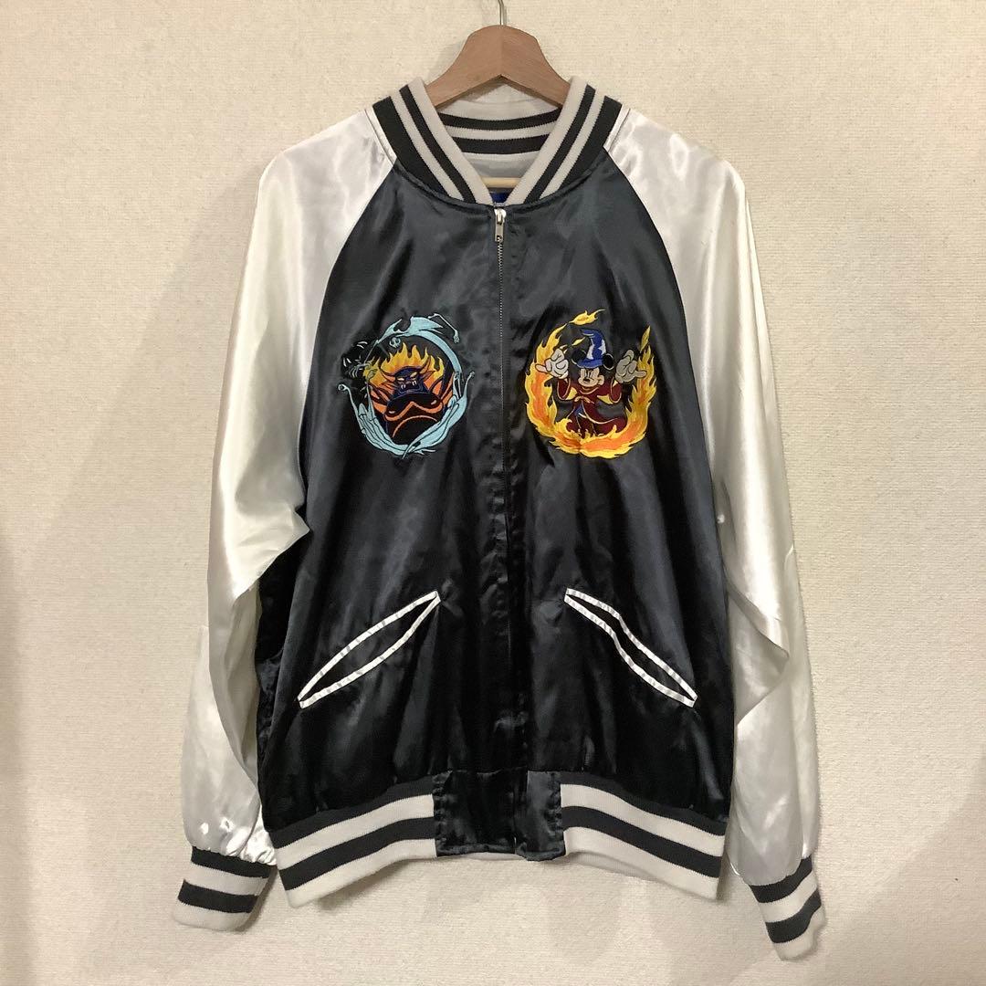 Tokyo Disneyland ミッキーマウス スカジャン L 黒　K-352