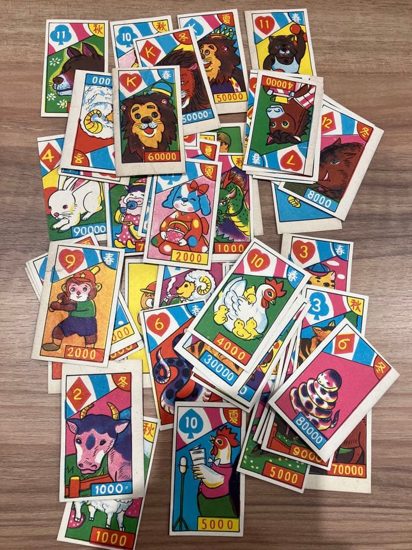 昭和 レトロ 紙もの 十二支合わせ トランプ カード めんこ - メルカリ
