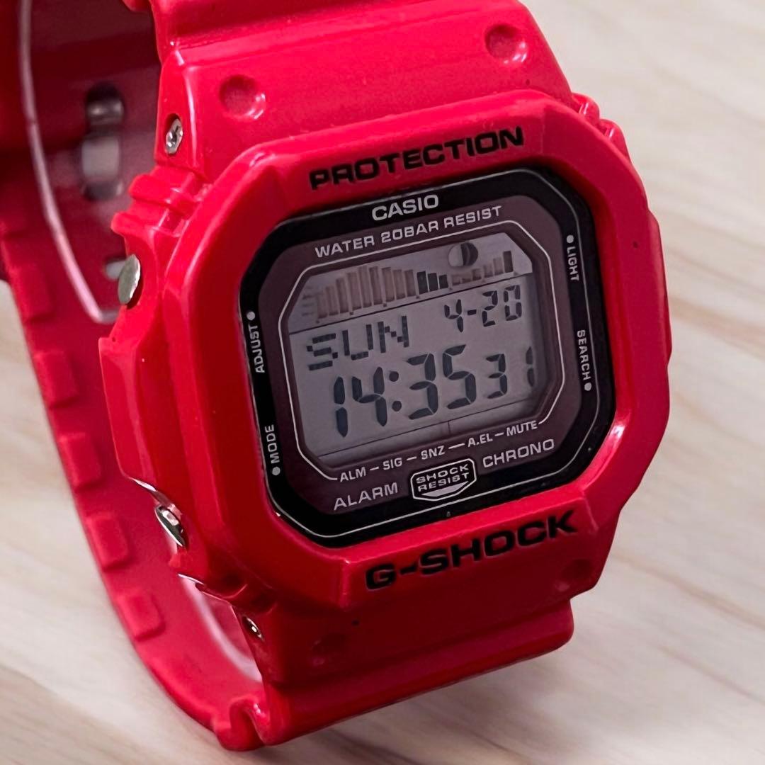 カシオ 時計 Gショック CASIO GLX-5600 電波 ソーラー 赤 - メルカリ
