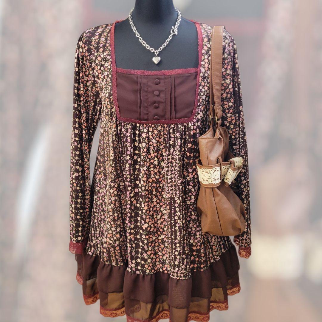 00s y2k フリル レース LIZ LISA系 フェアリーグランジ 森ガール