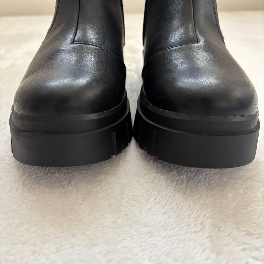 bussola 【ブソラ】ブラック サイドゴアブーツ size37 - メルカリ