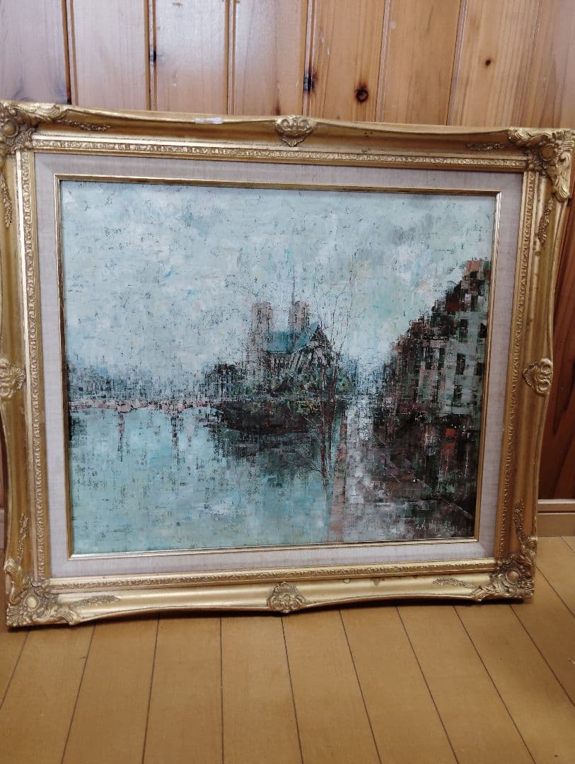 値下げ　ヨーロッパ　油絵　原画　街並み