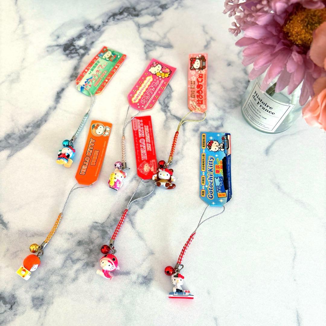 ご当地キティ ハローキティ ストラップ キーホルダー 6個セット - メルカリ