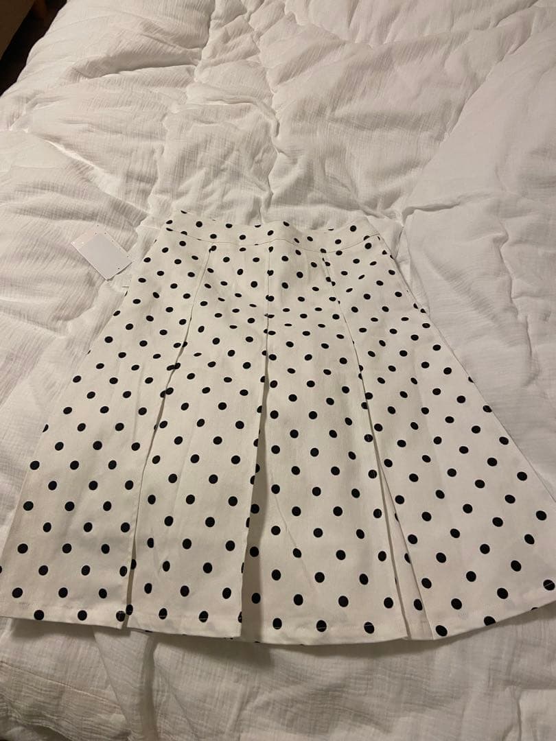 TINA JOJUN ドット柄プリーツスカート Sサイズ