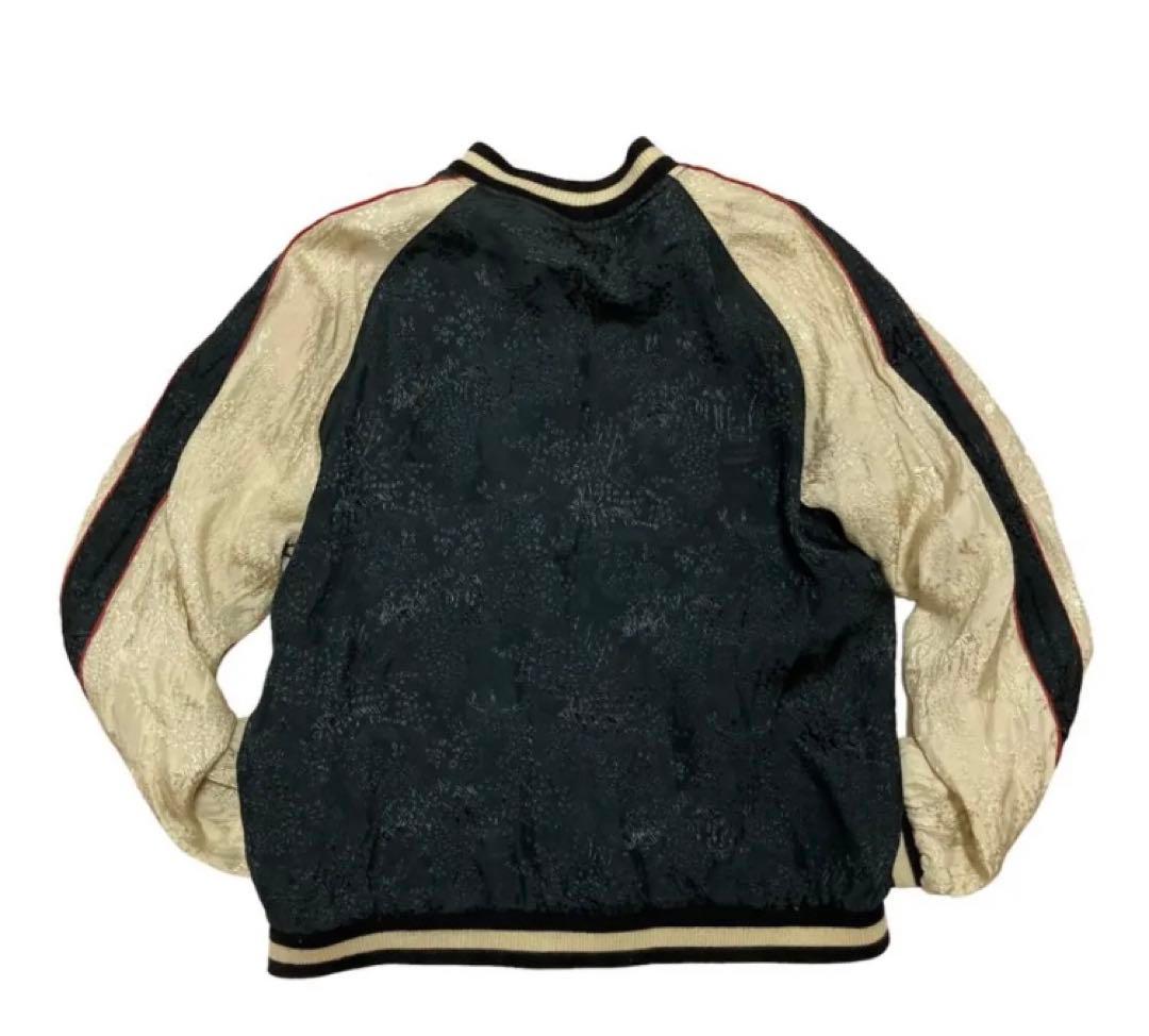 希少 完売品 花旅楽団 野晒 骸骨 妖怪 和柄 刺繍 リバーシブル 黒