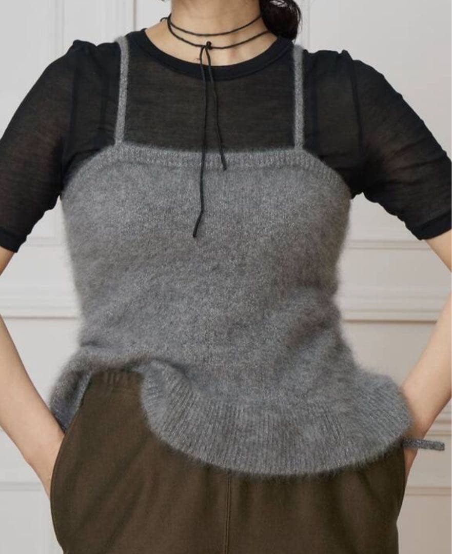 IENA LA BOUCLE ファーニットキャミソール